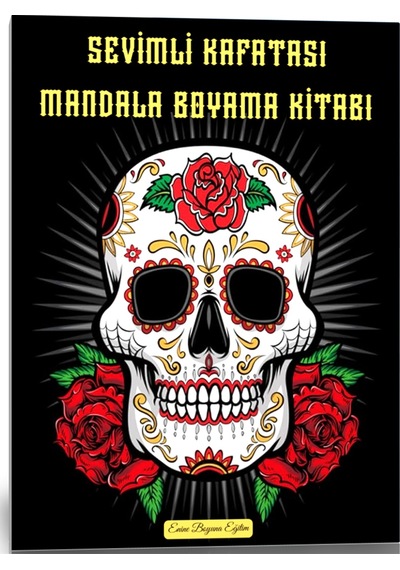 Sevimli Kafatası Mandala Boyama Kitabı 100 Mandala