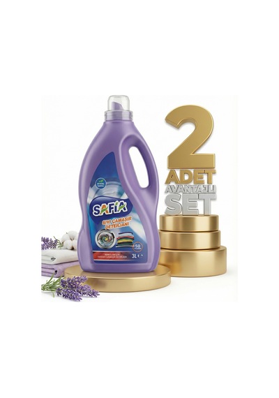 Safia Bitkisel Sıvı Çamaşır Makine Deterjanı Renkliler 2x3 Lt