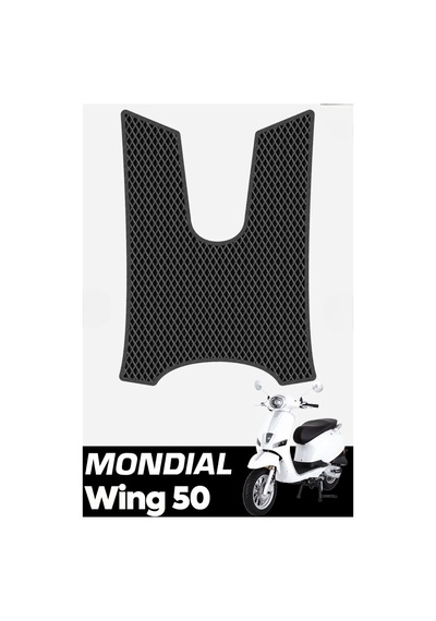 Mondial Wing 50 Premium Eva Motosiklet Paspası Siyah-siyah