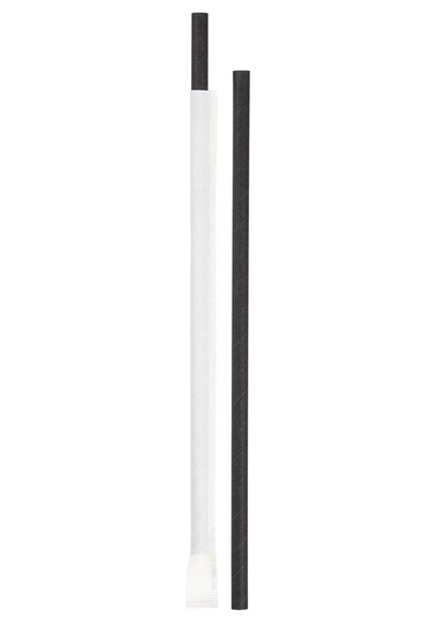Fon Sargılı Siyah Kağıt Pipet 100 Adet - 6x197 Mm Tek Kullanımlık 3'li Ekonomik Paket - 3 Adet Tarı 3 L