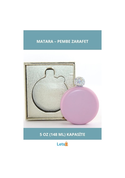 Paslanmaz Çelik Matara 5 Oz Pembe Şık Tasarım Çok Renkli
