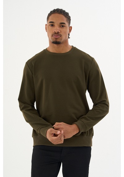 Superlife Süperlife Erkek Gri Bisiklet Yaka Ribanalı Regular Fit Sweatshirt Spr26swk930 Haki Superlife Süperlife Erkek Gri Bisiklet Yaka Ribanalı Regular Fit Sweatshirt Spr26swk930 Haki