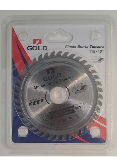 Sunta - Ahşap Elmas Daire Testere - Gold Elmas Testere 115 Lik Tct 115 Mm X 40 T X 22.23 Mm