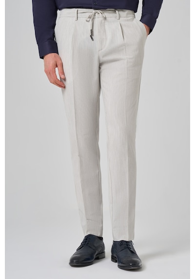 Morven Erkek Taş Poliviskon Trend Çizgili Slim Fit Jogger Pantolon 26ms003002870 Taş