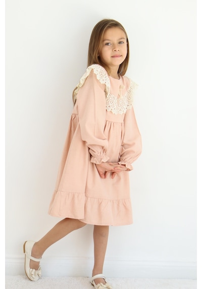 Miababy Fiyonk Detaylı Elbise 1-8 Yaş SOMON
