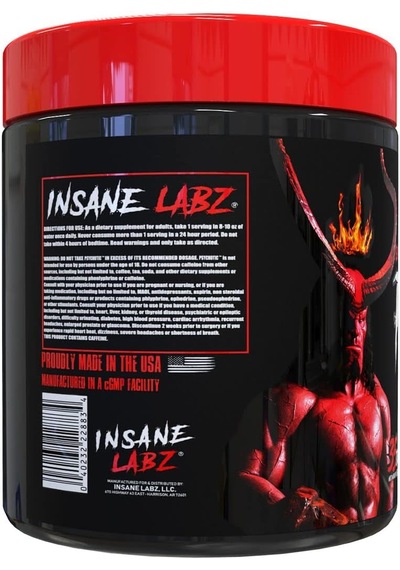 Insane Labz Psychotic Preworkout Nitric Oxide Boosts Focus Energy 35 Servis Karışık