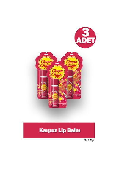 Chupa Chups Dudak Bakım Kremi 3.2 Gr - Karpuz 3 Adet 22493371