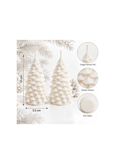 2 Li Çam Ağacı Tasarımlı Kokulu Dekoratif Mum Seti Yeşil Yılbaşı Ve Kış Dekoru 12 Cm Beyaz - 920345501 Beyaz - 920345501 Beyaz 2 Li Çam Ağacı Tasarımlı Kokulu Dekoratif Mum Seti Yeşil Yılbaşı Ve Kış Dekoru 12 Cm Beyaz - 920345501 Beyaz - 920345501 Beyaz