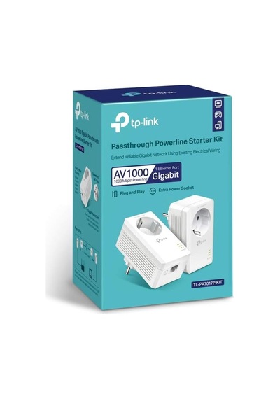 Tp-link Tl-pa7017p Kit, Av1000 Gigabit Passthrough Powerline Başl
