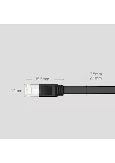 Ugreen Cat6 Flat Pure Copper Metal Konnektör UTP Ethernet Ağ Kablosu 2 Metre Ugreen Cat6 Flat Pure Copper Metal Konnektör UTP Ethernet Ağ Kablosu 2 Metre