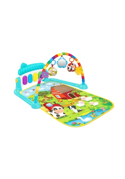 Toys2you Piyanolu Oyun Halısı Işıklı Ve Müzikli Gelişim Matı Çiftlik 70x45x35