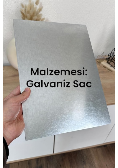 Dikkat Köpek Var Levhası Siyah Beyaz Boston Terrier - Sac Malzeme 50x70cm