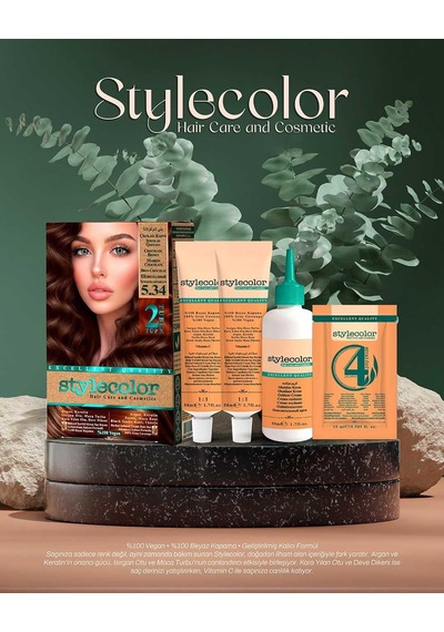 Stylecolor Bitkisel İçerikli Vegan Krem Saç Boyası 5.34 - Çikolata Kahve