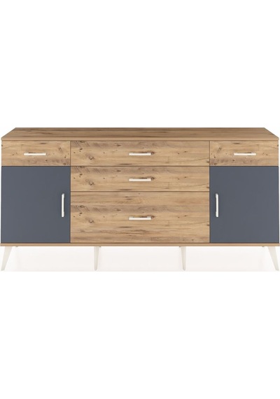 Arges Konsol 2 Raflı 5 Çekmeceli 2 Kapaklı 176x30x83 Çam-antrasit/çam Antrasit/çam Arges Konsol 2 Raflı 5 Çekmeceli 2 Kapaklı 176x30x83 Çam-antrasit/çam Antrasit/çam