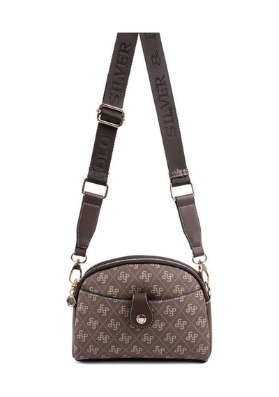 Silver Polo Sp1144 Kadın Çapraz Çanta Monogram Kahve-kahve