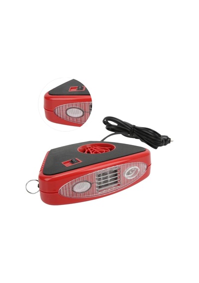 Araç İçi Isıtıcı Fan Led Işıklı Cam Buğu Çözücü Oto Isıtıcı 12v