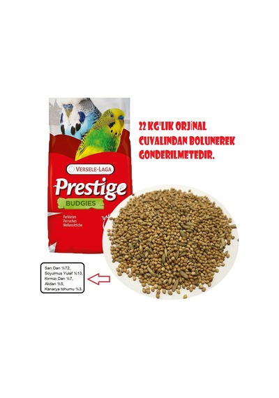 Versele Laga Prestige Muhabbet Kuşu Yemi 3kg Bölme
