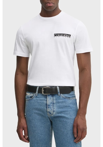 Calvin Klein Erkek T Shirt K10k113800 Yaf Beyaz Beyaz