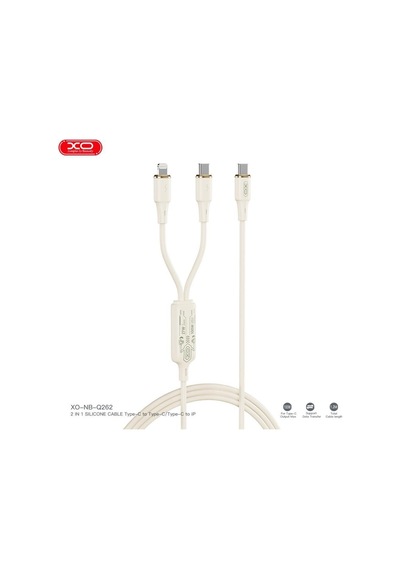 100w Pd Hızlı Şarj Destekli 2'si 1 Arada Silikon Type-c Ve Lightning 1.2 Metre Şarj Ve Data Kablosu