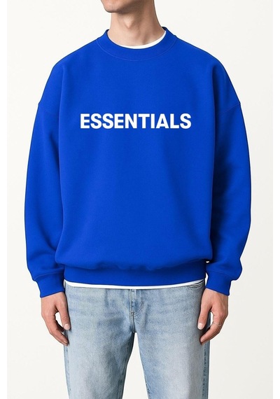 Benroma 3 İplik Penye Essentıals Baskılı Unisex Sweatshırt Çok Renkli