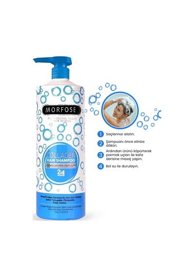 Morfose Collagen Şampuan Mavi 1000 Ml