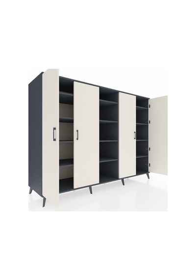 Kronos Dolap 12 Raflı 4 Kapaklı 220x59x163 Antrasit-aytaşı/antras Antrasit-aytaşı/antrasit Kronos Dolap 12 Raflı 4 Kapaklı 220x59x163 Antrasit-aytaşı/antras Antrasit-aytaşı/antrasit