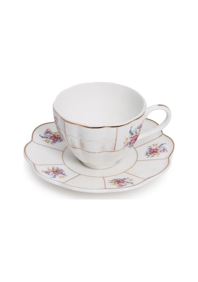 Maxx Doria Garden Collection Bruxa 6 Kişilik 12 Parça Kahve Fincan Takımı Pa2131 Beyaz