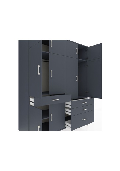 Kronos Gardrop 5 Raflı 4 Çekmeceli 2 Askılı 176x59x221 Antrasit-antrasit Antrasit Kronos Gardrop 5 Raflı 4 Çekmeceli 2 Askılı 176x59x221 Antrasit-antrasit Antrasit