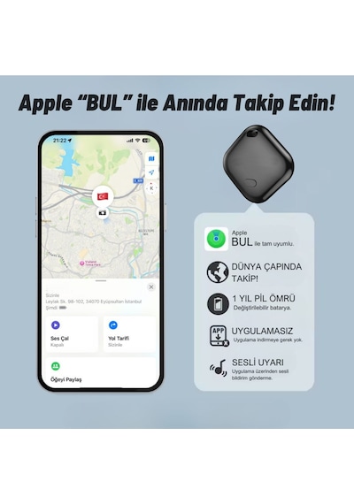 Akıllı Takip Cihazı Apple Uyumlu 12 Ay