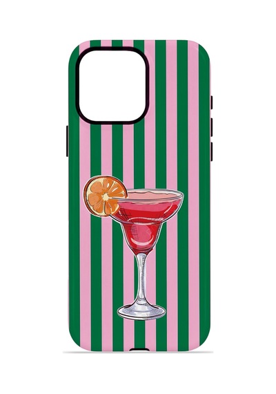 Apple iPhone Uyumlu 15 Pro Max Vorian Çift Katmanlı Magsafe Kılıf Pink Citrus Cocktail