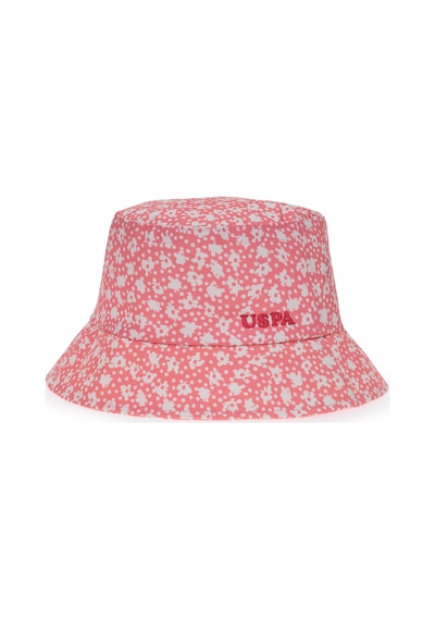U.S. Polo Assn. Kız Çocuk Pembe Desenli Bucket Şapka 50312277-VR041