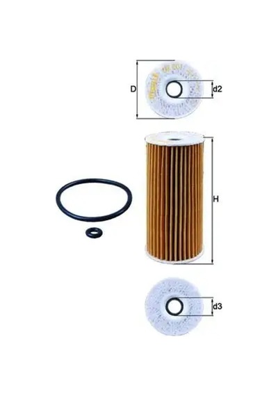 Mahle Ox201d Yag Filtresi A6401800009 A6401800109 A6401840125