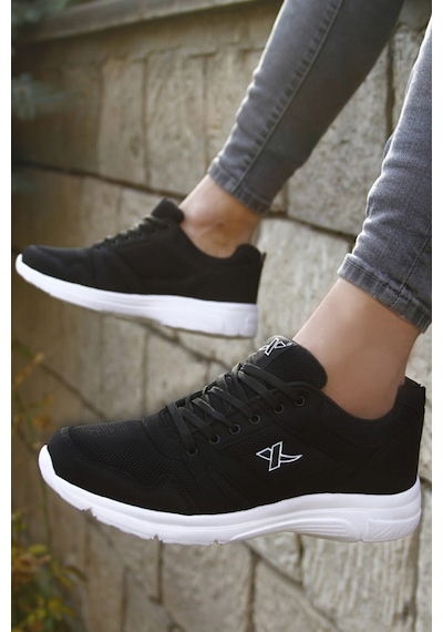 Letao Step Unisex Rahat Hafif Günlük Spor Yürüyüş Sneaker Ayakkabı Siyah - Beyaz