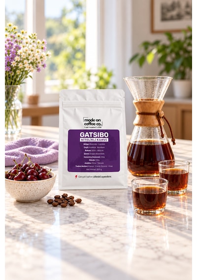 Gatsibo Rwanda Nitelikli Filtre Kahve 200 Gr Bourbon Doğal Anaerobik