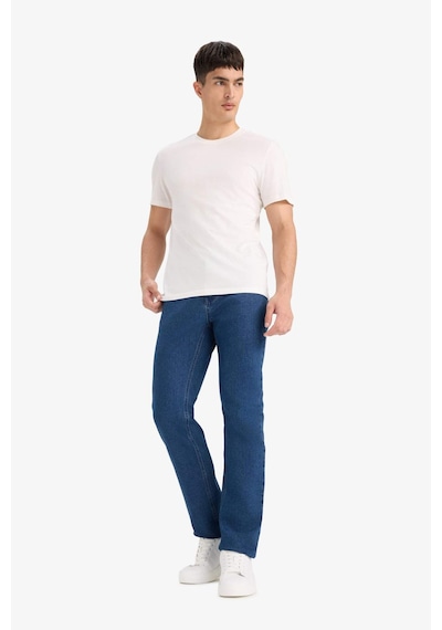 Defacto Sergio Regular Fıt Normal Bel Boru Paça Düz Paça Jean Pantolon F1875ax25aunm34 Mavi-nm34