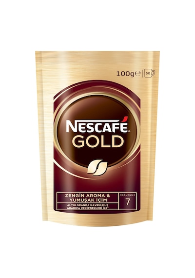 Nescafe Gold Çözülebilir Kahve Eko Poşet 100 G - Premium Aroma 3'li Ekonomik Paket - 3 Adet Tarı Çekirdek Kahve