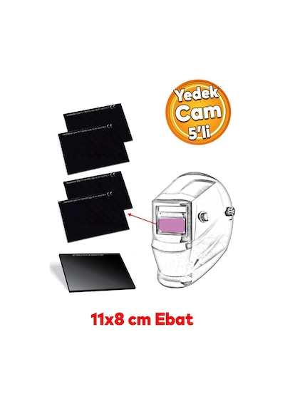 Meşem Kaynak Maske Camı 11x8cm 1 Adet