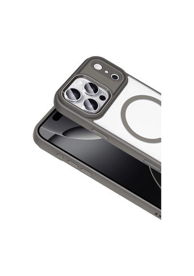 Joko Apple Uyumlu iPhone 17 Pro Max Terea Magsafe Kapak - Gri - Gri