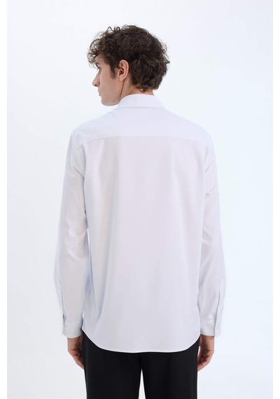 DeFacto Regular Fit Polo Yaka Uzun Kollu Gömlek E3242AX25SPWT32