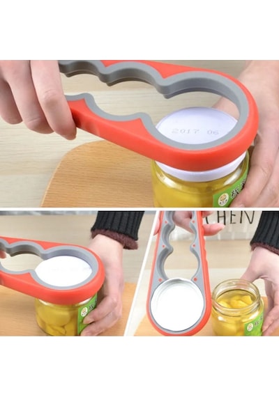 Konserve Kavanoz Şişe Açacağı Kavanoz Kapağı Açma Aparatı 4 Boy Sarı Diğer