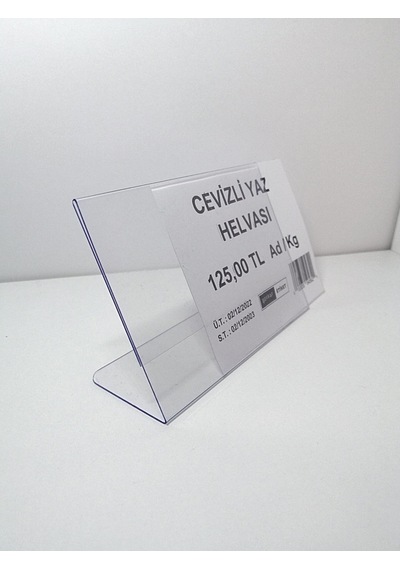10 Adet Pvc Etiketlik İsimlik A7 10x7,5cm Şeffaf Etiketlik Ayaklı