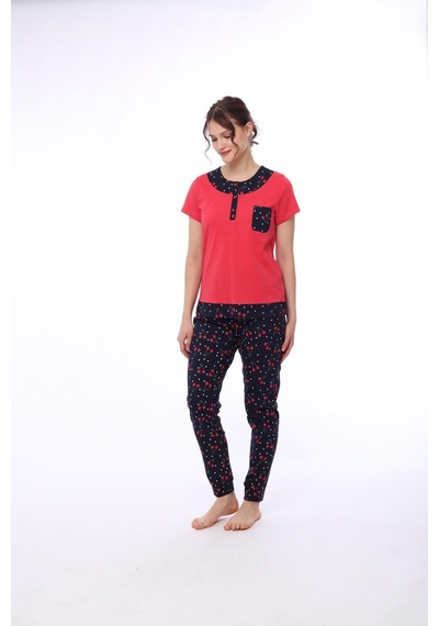 Pijadore 1447 Kadın Kısa Kollu Pijama Takım 001