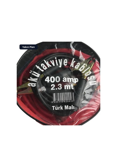 Trobus Çantalı Takviye Kablosu Araç Aküsü İçin 2,3 Metre 400 Amper