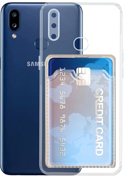 Kvy Samsung Galaxy Uyumlu A10s Kamera Korumalı Kartlıklı Setra Şeffaf Silikon Kılıf