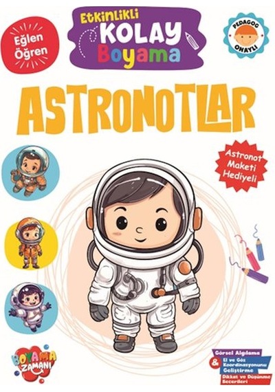 Etkinlikli Kolay Boyama -astronotlar