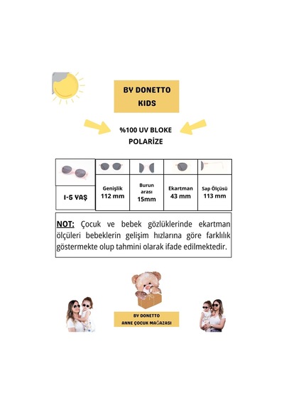 Yeni-unisex 1-5 Yaş %100 Uv Korumalı Polarize Parlak Pembe Çocuk Güneş Gözlüğü Pudra