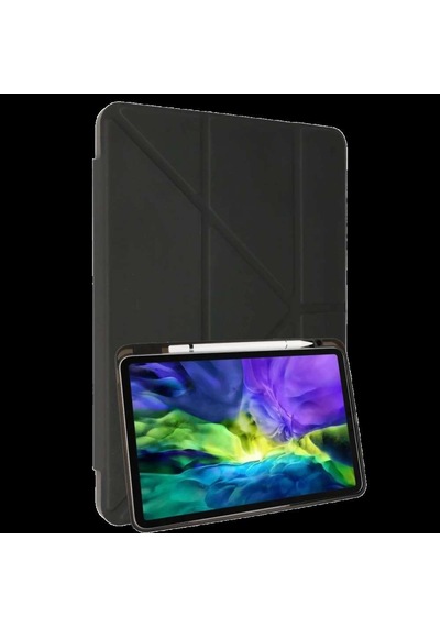 iPad 10.2 8.nesil Kılıf Kalemlikli Mars Tablet Kılıfı - Koyu Gri Diğer