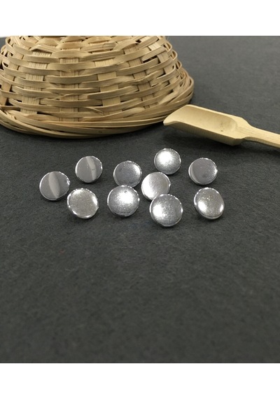 Bluz Gömlek Düğmesi Unisex Metal Para Model Gümüş 10 Lu Set 52771