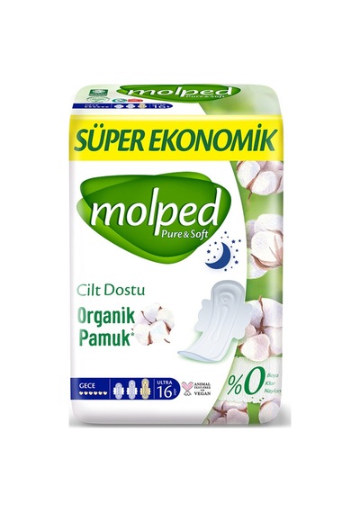 Molped Pure&soft Gece Süper Ekonomik 16'lı - 8 Adet Tarı