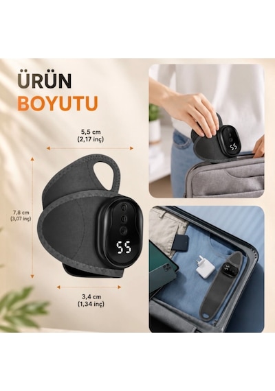 Auhma Amg40 Şarj Edilebilir Akıllı Isıtmalı Masaj Aleti 3 Kademeli Titreşim & 5